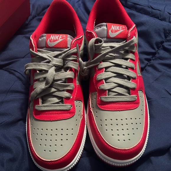 Nike | Shoes | Nike Red And Gray Terminator Low | Poshmark